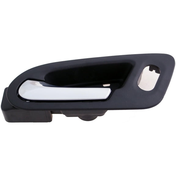Dorman 82653 Front Driver Side Interior Door Handle for Specific Chevrolet / Saturn Models, Chrome Lever; Black Housing
