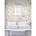 thumbnail image 5 of Bunny Easter Sheer Curtains 45 Inch Length 2 Panels for Living Room, Spring Rabbits Vintage Rustic Voile Kitchen Curtain Set, Luxury Privacy Drapes Window Treatment for Bedroom, 5 of 7