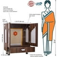 thumbnail image 5 of The Mandir Store Home Temple / Home Mandir / Wooden Mandir with Doors in Walnut Brown Colour, 5 of 7