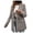 Black, variant on Women Vintage Button Down Fashion Lapel Collar Double Breasted Flap Detail Plaid Blazers