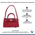 thumbnail image 6 of CTM  Pebble Grain Handbag Purse with Removable Crossbody Strap (Women), 6 of 6