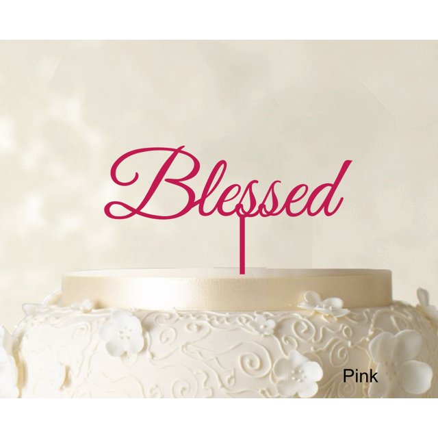 Monogram Cake Topper Personalized Pink Cake Topper Color Option Available 5-7 Inches Wide