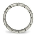 thumbnail image 2 of Chisel Titanium Brushed and Polished with CZ 5mm Grooved Band, 2 of 7