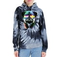 thumbnail image 2 of Wild Bobby, Colorful Pug DJ, Pop Culture, Unisex Graphic Hoodie Sweatshirt, Spiral Black, X-Large, 2 of 4