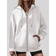 thumbnail image 4 of Sudadera con Capucha y Cremallera para Mujer, de Larga, Informal, con Capucha Crudo XXL, 4 of 8