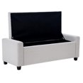 thumbnail image 5 of IVV 48-Inch Tufted Storage Bench in Beige Linen Blend Upholstery, Modern End-of-Bed Bench Ottoman with Safety Hinged Lid, Easy Assembly, 5 of 7