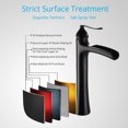 thumbnail image 4 of Wovier Oil Rubbed Bronze Waterfall Bathroom Sink Faucet with Supply Hoses and Drain,Single Handle Single Hole Vessel Lavatory Faucet,Basin Mixer Tap Tall Body Commercial,Black, 4 of 7
