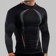 thumbnail image 2 of Male Autumn And Winter High Elasticity Breathable Sports Tight Long Sleeve Pattern Print Quick Dry Fitness Top, 2 of 5