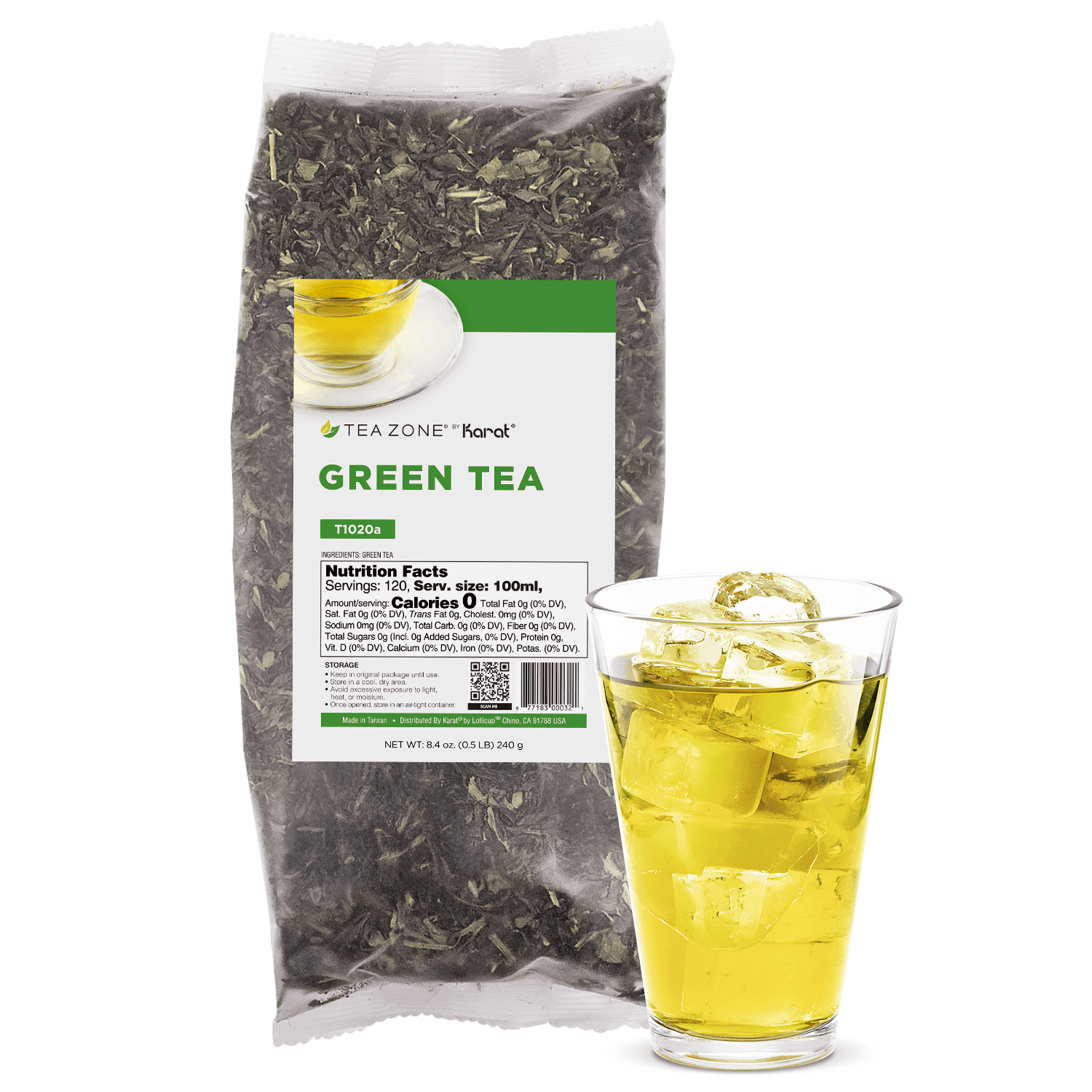 Tea Zone Loose Green Tea Leaves, 8.46 oz, Great Hot or Cold