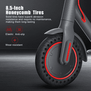 OBX 350W Electric Scooter for Adults, 18MPH & 12-16 Miles Range, 8.5 Solid Tires, Foldable Commuting E-Scooter with APP Control & Brake System