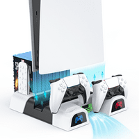 PS5 Cooling Stand with 10 Game Slots & 3-Level Cooling Fan