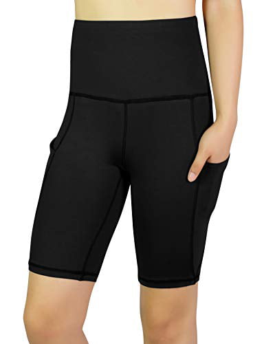 8 Inseam Biker Shorts with Pockets Tummy Control Workout Running Yoga Shorts REETOYO Women's High Waisted 5 
