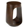 thumbnail image 2 of Okno Side Table Walnut End Table, Modern Style, Mango Wood round shape tabletop, Mango Wood, Indoor Living, 2 of 12