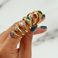 thumbnail image 2 of Womens Stainless Steel Ring 18K Gold Plated Crown Ring With Zircon Loving Heart Vintage Fashion Ornament Gift Idea, 2 of 11