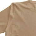 thumbnail image 5 of DuoJiaJ Women's Knitted Short Sleeved Low Round Neck Knitted Mid Sleeve Bottoming Shirt Women’s Linen Blend Casual Tops Gold, 5 of 5
