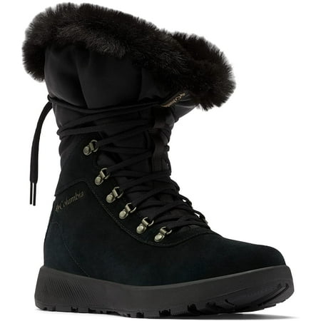 Columbia Womens Slopeside Village Omni-Heat Hi Snow Boot 7 Black/Mud