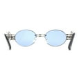 thumbnail image 4 of Dragon Emblem Arm Metal Oval OG Sunglasses Silver Blue, 4 of 4