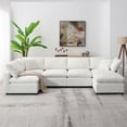 thumbnail image 2 of 130" Oversized Modular Sectional Couch, 6-Seat Chenille Cloud Couch with Ottoman, Convertible U-Shaped Sleeper Sofa, Free Combination Sofa for Living Room, 2 of 8