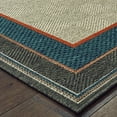thumbnail image 2 of Avalon Home Lakeland Bordered Indoor/Outdoor Rug, 6'7" X 9'2", Grey/ Teal, 2 of 3