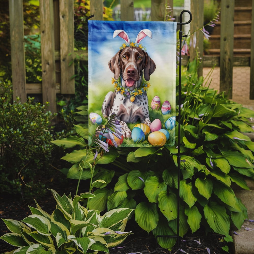 German Shorthaired Pointer Easter Egg Hunt Garden Flag 11.25 in x 15.5 in