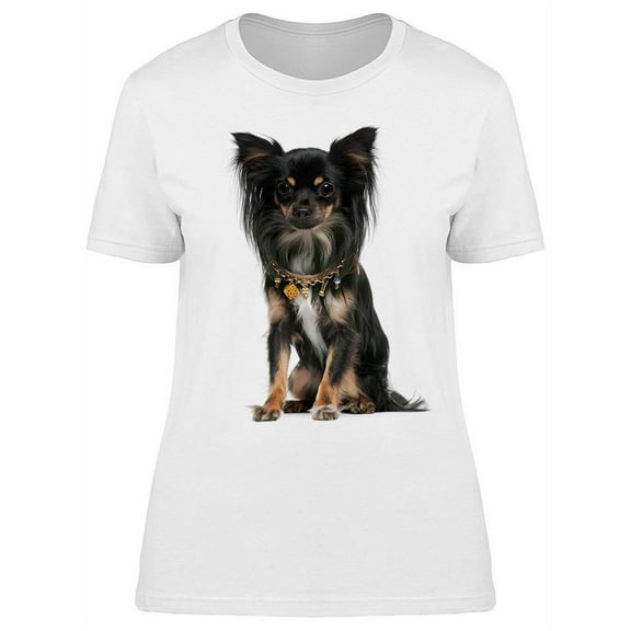 Chihuahua With Cool Necklace T-Shirt Women -Image by Shutterstock, Female Large