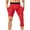 Red, variant on asjyhkr Men's Compression Shorts with a Single-Legged with Side Pockets Workout Gym Basketball Base Layer
