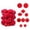 Style C, variant on Velvet Christmas Ornaments Set, 35PCS Flocked Shatterproof Assorted Hanging Xmas Tree Ball Decorations, for Home Party Holiday Decor