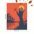 thumbnail image 3 of Scary Hand Sunset Canvas Wall Art 15.75x11.81 Inches, 3 of 8