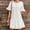 White, variant on Gspmoly Women Dress, Versatile Temperament White Embroidered Fabric Short Sleeved Round Neck Dress Cocktail Dresses for Women up to 60% Off