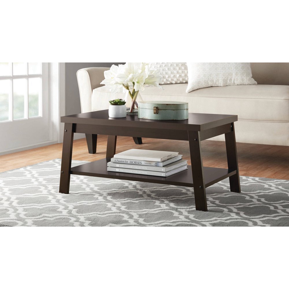 Mainstays Logan Coffee Table, Espresso Finishes