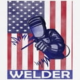 thumbnail image 3 of CafePress - American Flag Welder Design Weldin Baseball Jersey - Kids Cotton Baseball Jersey, 3/4 Sleeve Shirt, 3 of 4