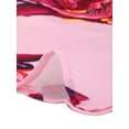 thumbnail image 5 of DARING DIVA Women's Plus Size Floral Ruffle Short Sleeves Tie Back V Neck Dress 3X Pink, 5 of 6