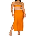 thumbnail image 3 of Femmes Bustier Découpant Robe Sans Manches Robe Décontractée Partie Bodycon Robes Skinny Fente Longue Robe Violet Rose S, 3 of 7