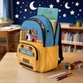 thumbnail image 4 of SEANATIVE Kids' School Backpack 17 Inch Large Capacity School Bag Book Bag Adjustable Straps Casual Daypack for Elementary Middle School Boys Girls, Cartoon Cat Stationery School Bus Pattern, 4 of 7