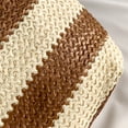thumbnail image 4 of Bolso de axila para mujer, con tejido a rayas a la moda, con cierre de embrague para mujer marrón Ehuebsd Para Estrenar, 4 of 6