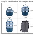 thumbnail image 5 of YFBXG Stainless Steel Thermal Bento Lunch Box with Lunch Bag & Utensils 3 Tier, 5 of 10