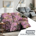 thumbnail image 4 of Yuyamidu Pink Camo Recliner Loveseat Covers Hunting Branch Recliner Loveseat Slipcover with Elastic Edge Stretch Reclining Couch Covers Gift for Holiday, 4 of 7