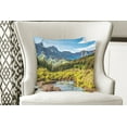 thumbnail image 4 of Ambesonne Landscape Throw Pillow Cover 2 Pack, Mountain Forest River, 24", Multicolor, 4 of 6