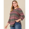 thumbnail image 3 of BluDe Punto De Rayas Boho Cuello Vuelto TalGrande Top PaMujer Rojo XL Agnes Orinda, 3 of 6