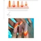 thumbnail image 2 of Uñas postizas Apuakthei con pegamento, uñas postizas extra largas, uñas acrílicas con punta francesa para mujer, uso diario, fiesta, 24 piezas/juego (líneas naranjas), 2 of 7