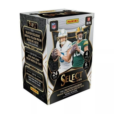 2024 Panini Select Football Trading Card Blaster Box - Green & Yellow Shock