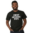 thumbnail image 5 of I Love My Awesome Wife Cute Husband Men's Graphic T Shirt Tees Brisco Brands X, 5 of 5