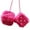 Pink, variant on YardVibe Fuzzy Dice for Car Rear View Mirror, Pair of 2.75" Plush Dice Retro Hanging Ornaments Car Interior Rearview Mirror Decor Accessories (Pink with Embroidered Dots)