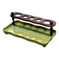 thumbnail image 4 of Soporte para cepillos de dientes de baño, organizador de pasta de dientes, estante de almacenamiento decorativo para Bandeja verde, 4 of 9