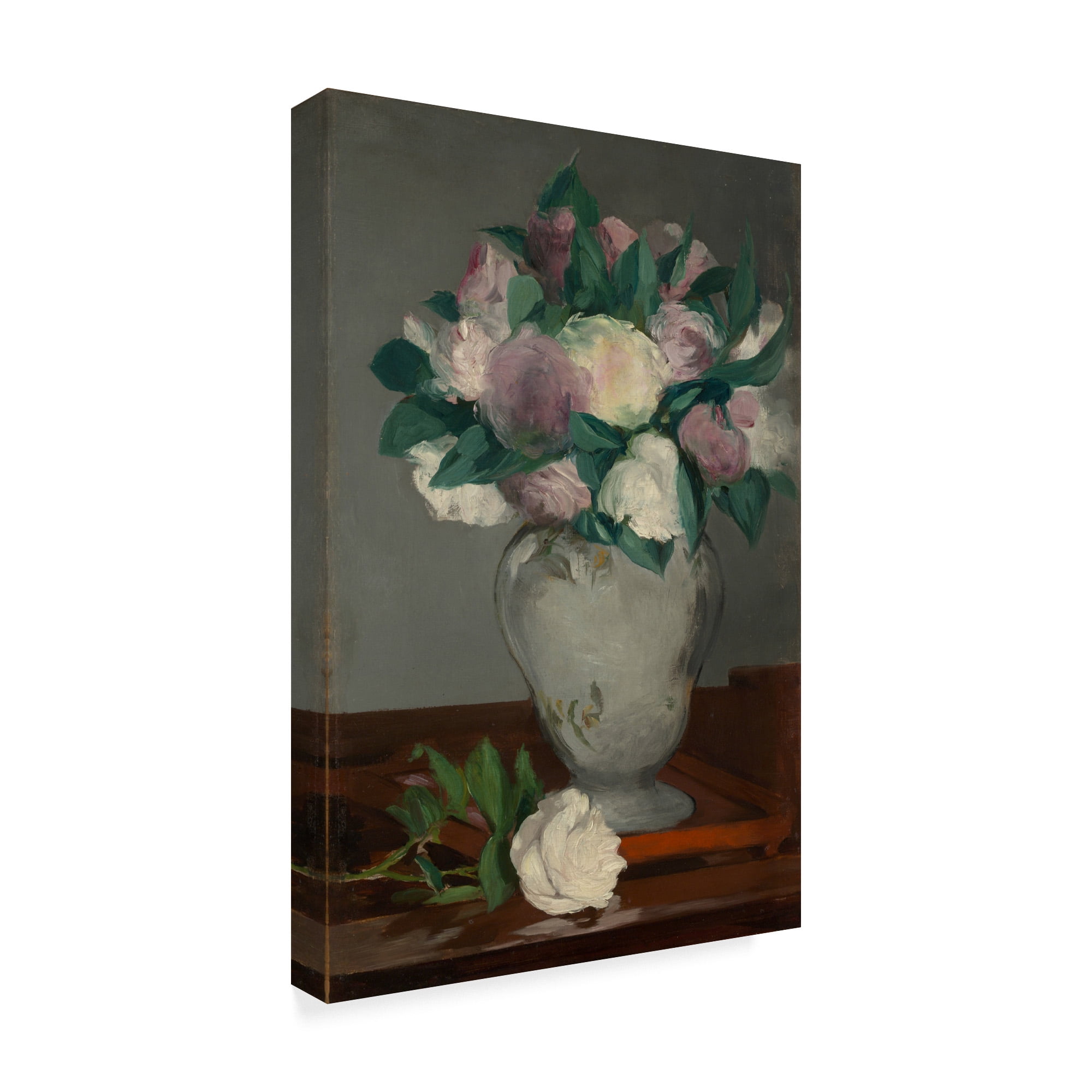 Trademark Fine Art 'Peonies' Canvas Art by Edouard Manet