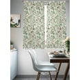 thumbnail image 3 of Christmas Sheer Curtains 63 Inch Length 2 Panels Set, Xmas Botanical Berry Red Green Watercolor Voile Window Treatment Rod Pocket Curtains Sheers Drapes for Bedroom/Living Room/Kitchen 52x"63"x2, 3 of 7
