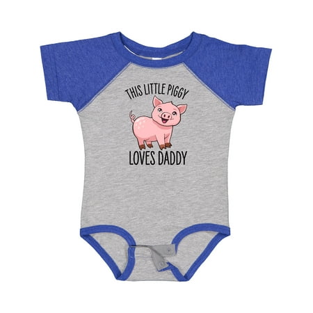 

Inktastic This Little Piggy Loves Daddy- cute Boys or Girls Baby Bodysuit