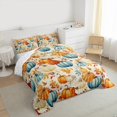 thumbnail image 3 of Manfei Farmhouse Pumpkin Child Bedding Comforter Set, Happy Autumn Harvest Twin Comforter Sets, Maple Leaf Reversible Bedding Set, Breathable Home Decor, 2pcs, 3 of 8
