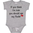 thumbnail image 3 of Inktastic Cute Uncle Boys or Girls Baby Bodysuit, 3 of 5
