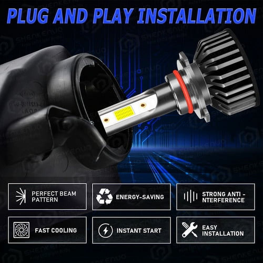 4x Combo LED Headlight Hi/Low Beam Light Bulbs for 2015-2019 GMC Yukon
